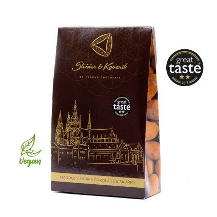 Mandle v hořké čokoládě a skořici taška