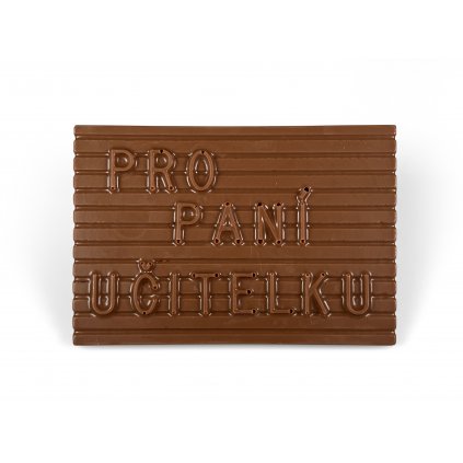 Chocolate with inscription Pro paní učitelku milky, 80g