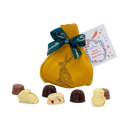 žlutý velikonoční měšec